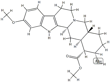 17α-Hydroxy-11-methoxyyohimban-16α-carboxylic acid methyl ester Struktur