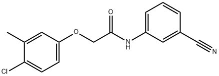 2-(4-chloro-3-methylphenoxy)-N-(3-cyanophenyl)acetamide Struktur