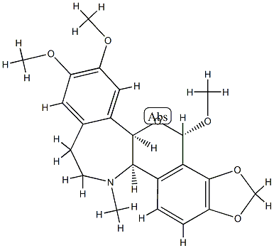 (+)-2,3,8β-Trimethoxy-16-methyl-10,11-[methylenebis(oxy)]rheadan Struktur