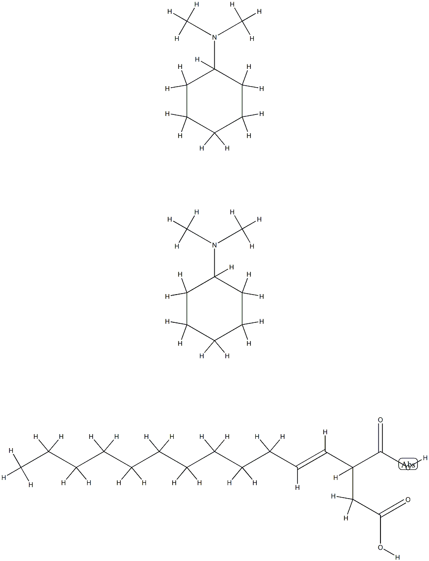 dodecenylsuccinic acid, compound with N,N-dimethylcyclohexylamine (1:2) Struktur