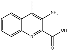 2-Quinolinecarboxylicacid,3-amino-4-methyl-(9CI) Struktur