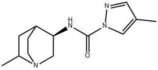 1H-Pyrazole-1-carboxamide,4-methyl-N-[(3R)-6-methyl-1-azabicyclo[2.2.2]oct- Struktur