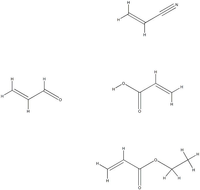 2-Propenoic acid, polymer with ethyl 2-propenoate, 2-propenal and 2-propenenitrile Struktur