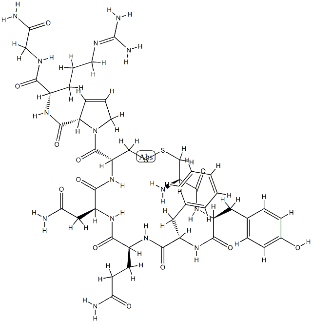 argipressin, (3,4-dehydro-Pro)(7)- Struktur