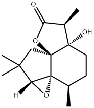 (1aR,2R,7aS)-3,4,4a,5,9,9aα-Hexahydro-4aβ-hydroxy-2α,5α,9,9-tetramethyl-8H-oxireno[1,7a]indeno[3a,4-b]furan-6(2H)-one Struktur