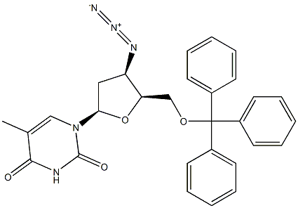 1-(3-beta-Azido-2,3-dideoxy-5-O-trityl-beta-D-threopenta-furanosyl)thyMine