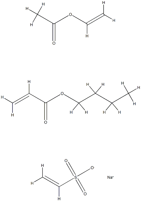 2-Propenoic acid, butyl ester, polymer with ethenyl acetate and sodium ethenesulfonate Struktur