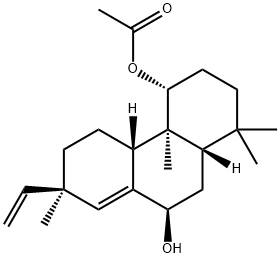 (4R)-7α-Ethenyl-1,2,3,4,4a,4bα,5,6,7,9,10,10aα-dodecahydro-1,1,4aβ,7-tetramethyl-4β,9α-phenanthrenediol 4-acetate Struktur