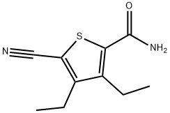 2-Thiophenecarboxamide,5-cyano-3,4-diethyl-(9CI) Struktur