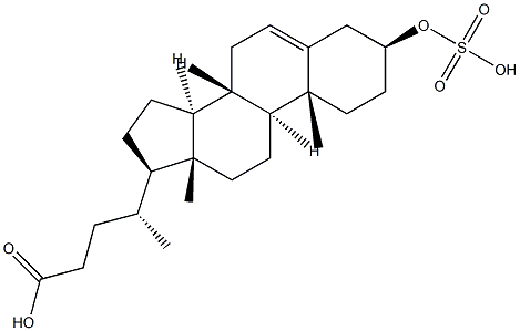 3-hydroxy-5-cholen-24-oic acid 3-sulfate ester Struktur