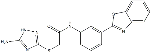 2-[(5-amino-1H-1,2,4-triazol-3-yl)sulfanyl]-N-[3-(1,3-benzothiazol-2-yl)phenyl]acetamide Struktur