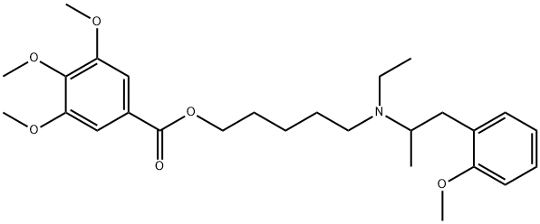 3,4,5-Trimethoxybenzoic acid 5-[ethyl(2-methoxy-α-methylphenethyl)amino]pentyl ester Struktur