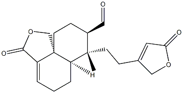 (6aR,10aR)-7β-[2-(2,5-Dihydro-5-oxofuran-3-yl)ethyl]-3,5,6,6aβ,7,8,9,10-octahydro-7-methyl-3-oxonaphtho[1,8a-c]furan-8α-carbaldehyde Struktur