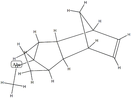 1,4:5,8-Dimethanonaphthalene, 1,2,3,4,4a,5,8,8a-octahydro-10-methoxy-,  stereoisomer Struktur