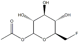 D-Glucopyranose, 6-deoxy-6-fluoro-, 1-acetate (9CI) Struktur