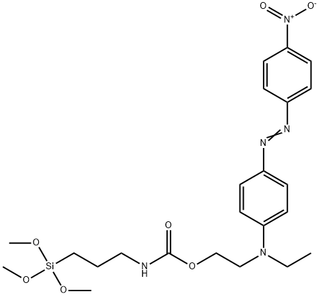 4-NITRO-4'(N-ETHYL-N-TRIMETHOXYSILYLCARBAMATO)AMINOAZOBENZENE, tech-95 Struktur