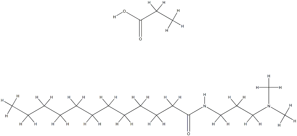 propionic acid, compound with N-[3-(dimethylamino)propyl]dodecanamide (1:1)  Struktur