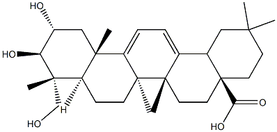 2α,3β,23-Trihydroxyoleana-11,13(18)-dien-28-oic acid Struktur