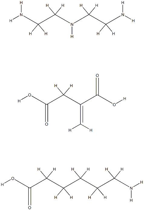 6-Aminohexanoic acid, itaconic acid, diethylene triamine polymer Struktur