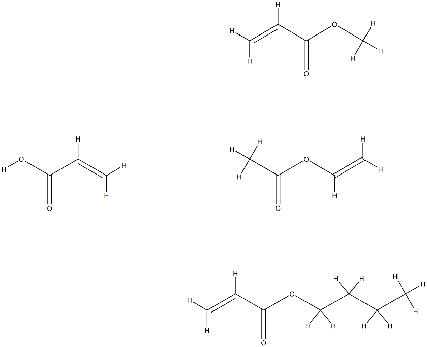 2-Propenoic acid, polymer with butyl 2-propenoate, ethenyl acetate and methyl 2-propenoate Struktur