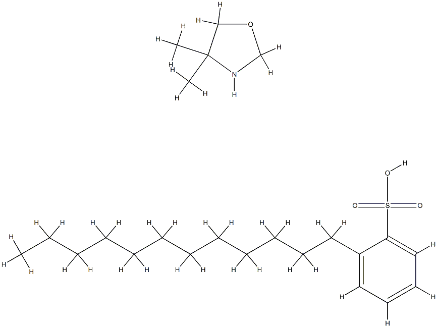 dodecylbenzenesulphonic acid, compound with 4,4-dimethyloxazolidine (1:1) Struktur