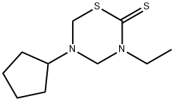 2H-1,3,5-Thiadiazine-2-thione,5-cyclopentyl-3-ethyltetrahydro-(9CI) Struktur