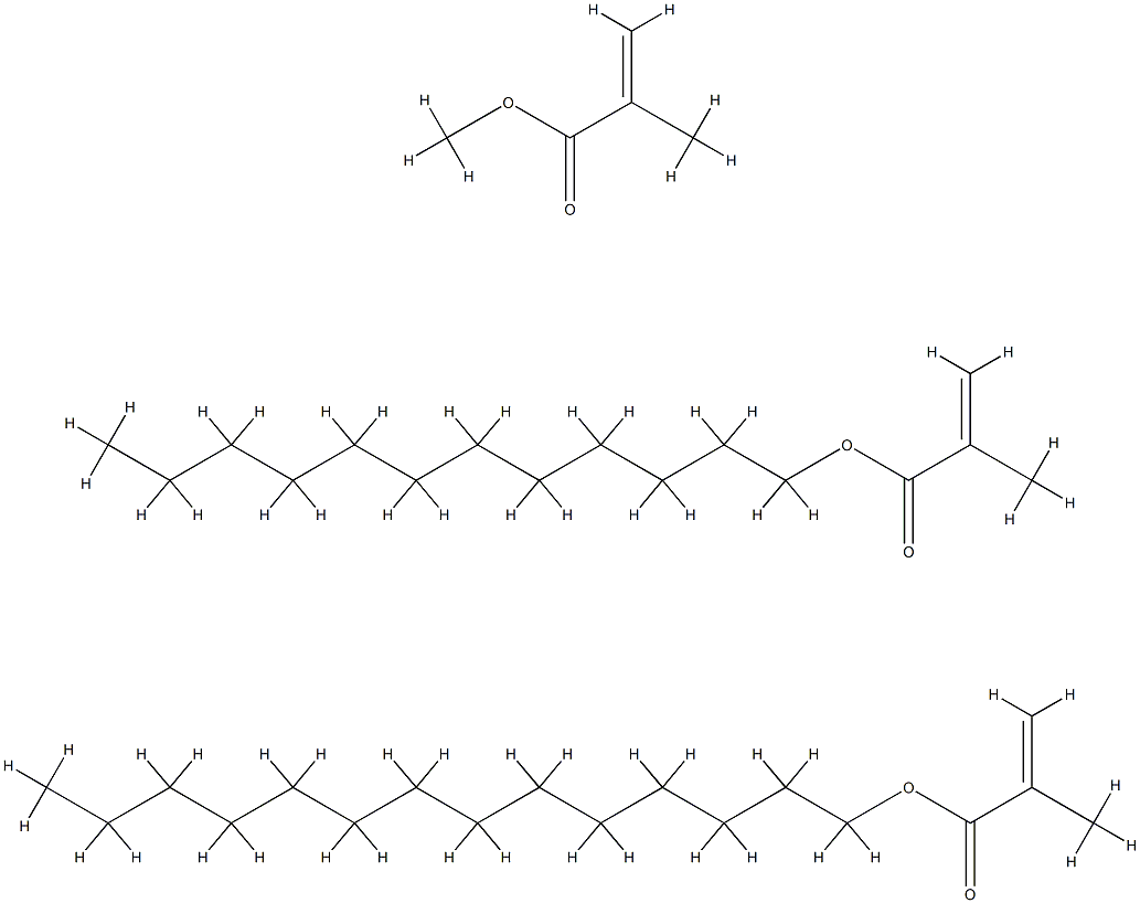 2-Propenoic acid, 2-methyl-, dodecyl ester, polymer with methyl 2-methyl-2-propenoate and tetradecyl 2-methyl-2-propenoate Struktur