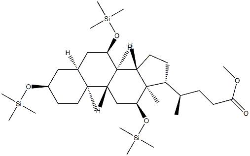 3α,7α,12α-Tris[(trimethylsilyl)oxy]-5β-cholan-24-oic acid methyl ester Struktur