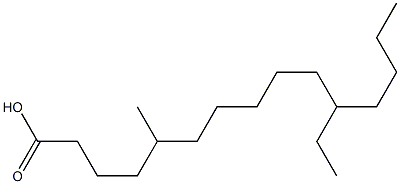 Octadecanoic acid, branched and linear  Struktur