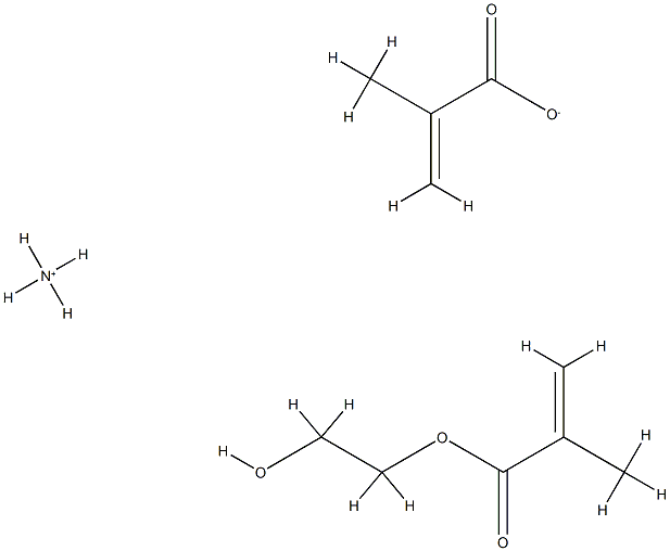 2-Methyl-2-propenoic acid 2-hydroxyethyl ester polymer with ammonium 2-methyl-2-propenoate Struktur