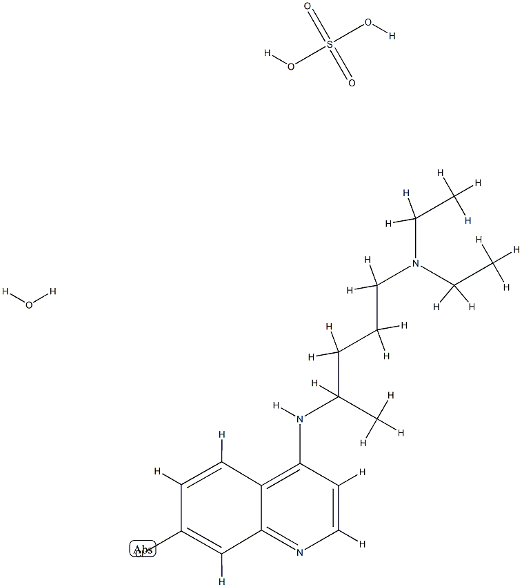 Chloroquine sulfate monohydrate Struktur