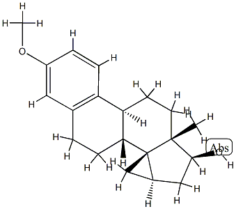 3-methoxy-14,15-methyleneestra-1,3,5-triene-17-ol Struktur