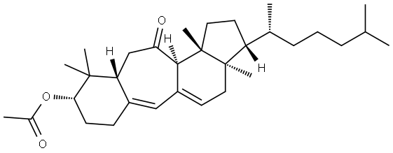 3β-(Acetyloxy)-B(9a)-homo-19-nor-5α-lanosta-9(11),9a-dien-7-one Struktur