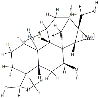 (4S,15R)-15α,16-Epoxykaurane-7β,17,19-triol Struktur