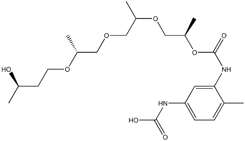 1,3-Butanediol, polymer with .alpha.-butyl-.omega.-hydroxypolyoxy(methyl-1,2-ethanediyl) and 1,3-diisocyanatomethylbenzene Struktur