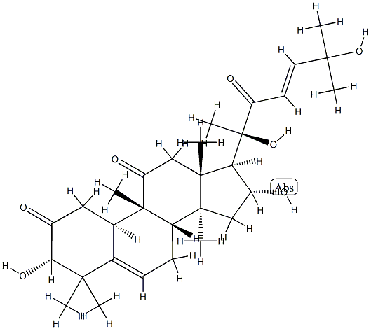 (9β,10α,23E)-3α,16α,20,25-Tetrahydroxy-9-methyl-19-norlanosta-5,23-diene-2,11,22-trione Struktur