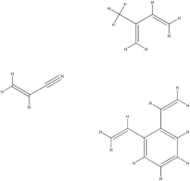 2-Propenenitrile, polymer with diethenylbenzene and 2-methyl-1,3-butadiene, hydrolyzed Struktur