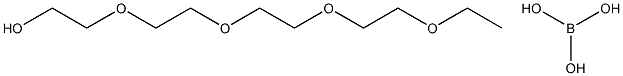 3,6,9,12-Tetraoxatetradecan-1-ol, ester with boric acid (H3BO3) Struktur