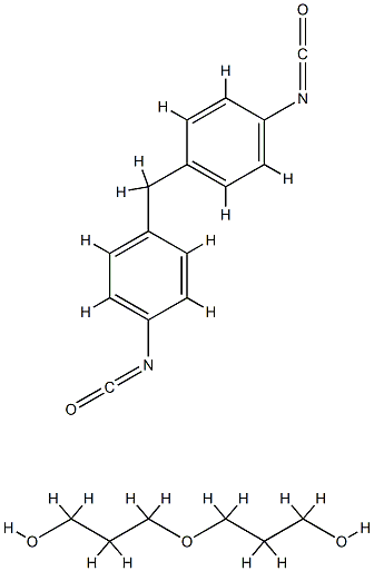 Propanol, oxybis-, polymer with 1,1-methylenebis4-isocyanatobenzene, isocyanate-terminated Struktur