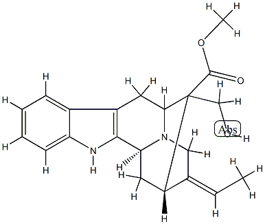 (16R)-17-Hydroxysarpagane-16-carboxylic acid methyl ester Struktur