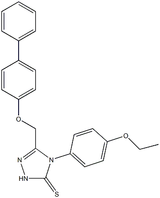 s-Triazole-2-thiol, 5-(4-biphenoxymethyl)-1-(p-ethoxyphenyl)- Struktur