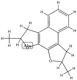 2,3,8,9-Tetrahydro-2,9-dimethylnaphtho[2,1-b:3,4-b']difuran Struktur