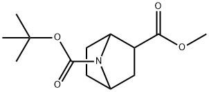 exo-7-(tert-butoxycarbonyl)-7-aza-bicyclo[2.2.1]heptane-2-carboxylic acid methyl ester racemate Struktur