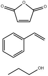 2,5-Furandione, polymer with ethenylbenzene, propyl ester Struktur