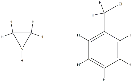 Aziridine, homopolymer, compd. with (chloromethyl)benzene Struktur