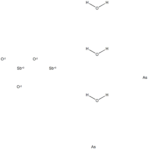 Antimony oxide (Sb2O3), mixed with arsenic oxide (As2O3) Struktur