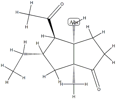 1(2H)-Pentalenone,4-acetyl-5-ethylhexahydro-3a-hydroxy-6a-methyl-,(3aR,4S,5R,6aR)-rel-(9CI) Struktur