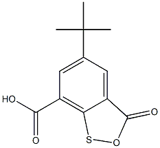 7-oxo-4-tert-butyl-8-oxa-9-thiabicyclo[4.3.0]nona-2,4,10-triene-2-carb oxylic acid Struktur