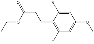 ethyl 3-(2,6-difluoro-4-methoxyphenyl)propanoate Struktur