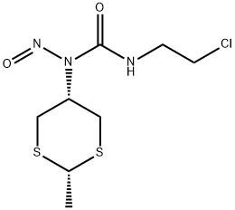 1-(2-Chloroethyl)-3-(2α-methyl-1,3-dithian-5α-yl)-3-nitrosourea Struktur